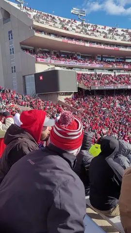 Tension was high at the @huskerfbnation game!
