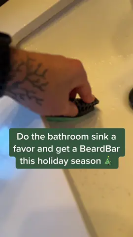 The bathroom sink will thank you 🙏🏼 #stockingstuffers #giftsforhim #matsbeardbar #beards #cleaning 