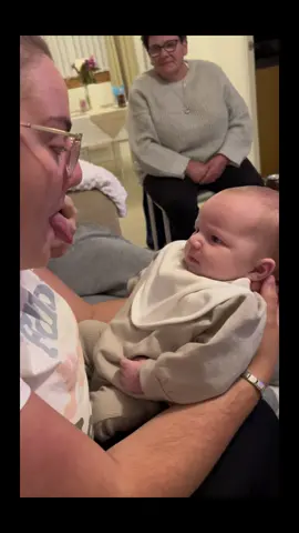 When your auntie is trying to teach you how to stick the tongue out but you’re a bit more advanced 🤣🤣🖕 #babyboy #middlefinger #cheeky 