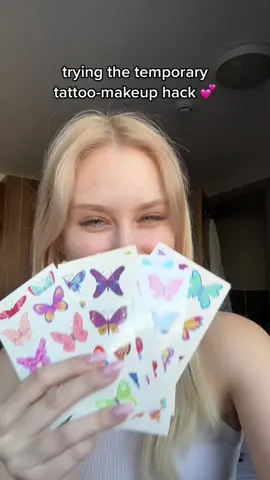 temporary tattoo make-up hack 👀 what do we think?? #makeup#tutorial#beauty