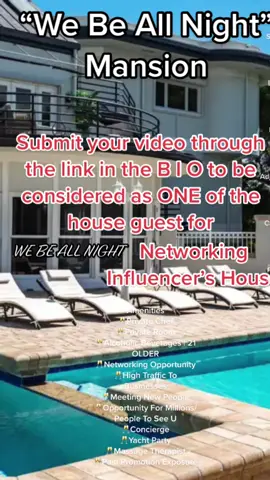 ♥️WE ARE CASTING NOW🖤 IS #castingcall   All about networking and collaboration 🦋Staying in a mansion, yacht #parties, business traffic, & doing it in style!   Amenities  🥂Private Chef  🥂Private Room 🥂Alcoh- Beverages | 21 OLDER 🥂Networking Opportunity 🥂High Traffic To Businesses 🥂Meeting New People  🥂Opportunity For Millions Of People To See  🥂Concierge  🥂Yacht Party  🥂Massage Therapist   Must be 18+ ✅ 21+ to 🍾  When: #May 2023 Where: #Florida   The link to sign up is in the bio , fill out the questionnaire and letsgo #bossmoves #bossfemales #women #girlswithtattoos #girlsnight #bgc #baddies #badgirl #badgirlsclub #badgirlscluballstarbattle #masionparty   #coed  