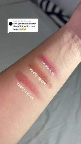 Replying to @jacky  my go to is nearly neutral - it looks less orangy irl ! but i would also recommend nearly mauve if you want a bright- warm ish pink moment ! hope this helps #rarebeauty #rarebeautymeltingblush 