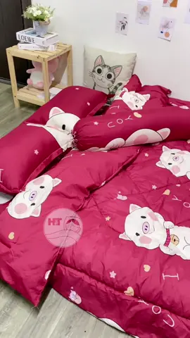 Trả lời @Bống💎✈️ Set chăn phao lợn đỏ, đắp vào đỏ ngay #xuhuong #changagoi #chăngagối #bedding 