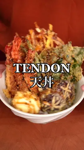 Tendon (天丼) Tempura Rice Bowl #tempura #tendon #japanesefood #kakiage #foodph #foodieph #rice #tiktokph #asmr