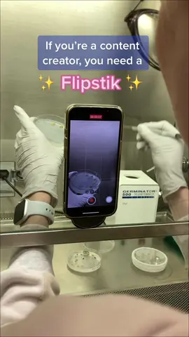 The most useful tool for filming on the go and when you don’t want to use a tripod! Flipstik has been so nice to have while recording in lab!! they even gave me a code! 😱 use “plantbio” for 20% off!! #flipstik #flipstik #contentcreators #contenttools 