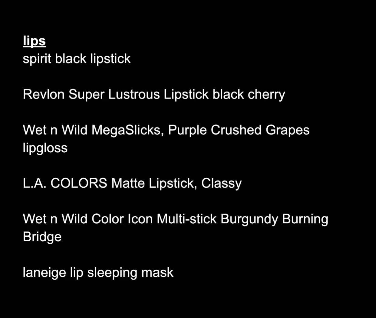 all the makeup products i use #fyp#makeup#jfashion#alt#foryou#foryoupage#alttiktok#alternative#v系#vkei#harajukufashion