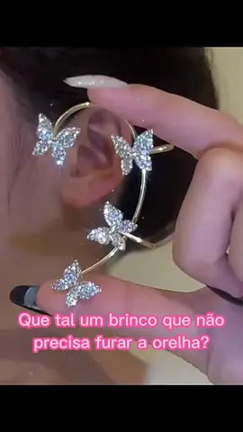 O Brinco Earcuff de Borboleta está nas últimas unidades. Venha garantir o seu 😍 #fashiontiktok #foryou #earcuff 