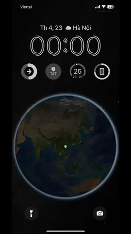 🕒🌏 #giotraidat #time #earth #xh #lockscreen #iphone #ios16 