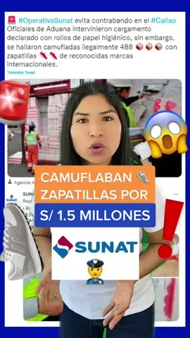 🚨#SUNAT incauta #zapatillasperu camufladas en #contenedor con un valor mayor a 1.5 MILLONES de soles 😱💵❗️  #noticiasen1minuto #noticiastiktok #loultimo #importacionesdechinaaperu #ComercioExterior #noticiasperuhoy #importacion #sunat #aduanas #contrabandoperu #Importacionesdesdechina #viral #foryou #parati  