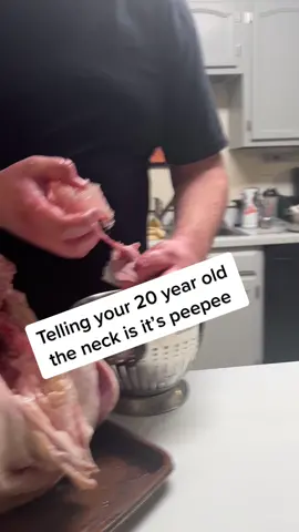 He believed it til we actually told him its the neck. 😂 #turkey #prank #turkeyneck #thanksgiving2022 #BeTheReasonVisa