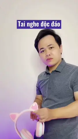 Tai nghe hệ mèo STN-28 rất xì teen có đèn led tai mèo rất đẹp #stn28 