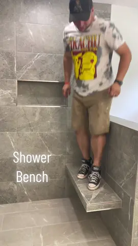 Using @ariavent to build the strongest shower bench possible. #DIY #homeimprovement #homerenovation #construction #HuluChippendalesDance #carpenter #carpentry #realestate #work #tile #tipsandtricks 