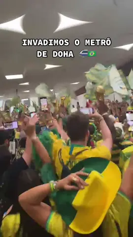 INVADIMOS O METRÔ DE DOHA!!! 🚝🇧🇷🚝🇧🇷🚝🇧🇷 #torcidatiktok #movimentoverdeamarelo #brasil #selecaobrasileira 