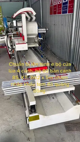 Cửa lùa xingfa 4 cánh hệ 93 bản cánh 85.