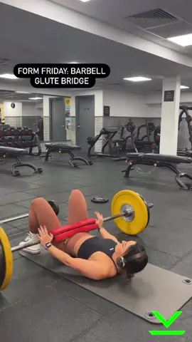 Form Friday and it is the barbell glute bridge   This exercise is more of an explosive 💥 movement compared to a hip thrust  Focus on range of motion without overarching your back at the top of the exercise 👌🏽   Great for:  ✅ strengthening your glutes ✅ core stability  ✅ alleviating knee and lower back pain  ✅ grunting very loudly when you glute bridge over 100kg   As always, form is key 🔑   Happy 😊 Friday everyone ✌️   #Fitness #fit #fitnessmotivation #workout #lowerbodyworkout #gym #gymmotivation #glutes #exercise #personaltrainer #belfast #fitfam #gains #fy #fyp #fypシ #GymTok 