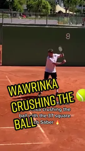Tb to Wawrinka crushing the ball with the Saber 😍. We have 10 % off the Saber and all other products in our store today. 🎫 Use the code BF10 to activate discount  🌍 Shipping worldwide   🏷️ #tennis #tennisplayer 