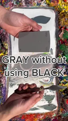 How to make GRAY without using BLACK (Trust the Process) #fritzdoesart #grey #gray #50shadesofgrey #colortheory #colormatch #asmr #oddlysatisfying #hard #paint #oilpainting #abstractart #avantgarde #fy #viral 