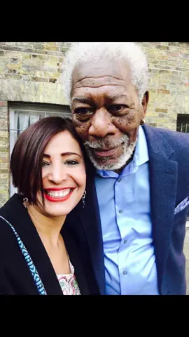 Tunisian Journalist  interviewed by Morgan freeman in London @freemanmorganofficail #Tunisia 