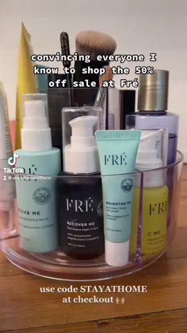 shop the @FRÉ sale woth code STAYATHOME to save 50%!!!! #freskincare #selfcaretiktok #skincareproducts #fyp   