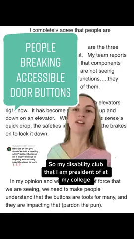 Replying to @liltwin02 Update on the broken accessible door buttons at my college! #DisabilityTikTok #DisabilityAwareness #Accessibility 