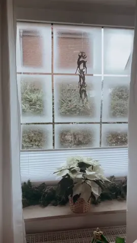 Window Christmas decoration ❄️ #snowspray #christmasdecoration #christmaswindow #fypシ #xmas #fyfyfyfy #DIY 