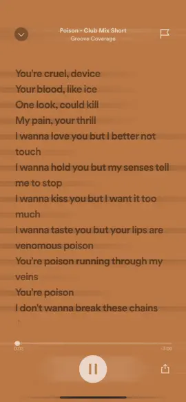 Poison - Groove Coverage (Not Original Song!) #fyp #spedupsongs #spedup #spedupaudios #spotifylyrics 