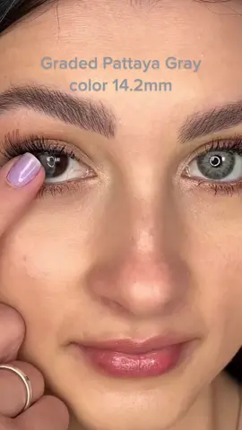 Graded pattaya gray color contact lens #eyeshare #contactlenses #makeup #eye #pattaya  