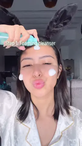 Step by step morning skincare routine #skincareroutine #texturedskin #porelessskin #glassskin #sectreglow #teenageskincare #morningskincare 