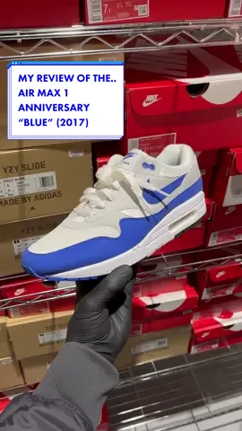 MY REVIEW OF THE AIR MAX 1 ANNIVERSARY BLUE #airmax #fyp #fypシ #nike #sneakers #sneakernews #sneakerhead #recent #unboxing #review 