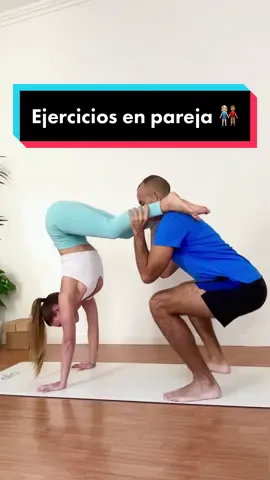 Pon a prueba a tu pareja 😋 #ejercicioenpareja #parejafit #fitnesscoach #albafityoga #fityoga #entrenoencasa #entrenoenpareja #fitcouple #aceoyoga #acrofitness