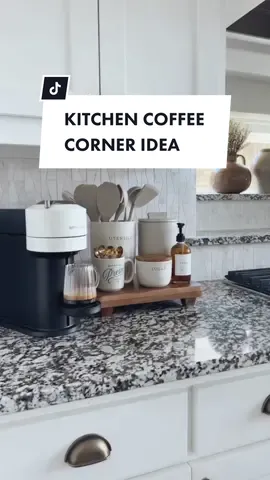 Kitchen coffee corner #kitchendecorideas #coffeecorner #homedecoratingideas #amazonfinds #interiorinspo #neutralhomeaesthetic 