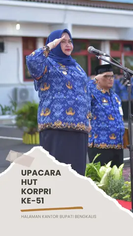 Selamat HUT Korpri ke-51 untuk seluruh ASN di Kabupaten Bengkalis.  Ada yang unik dari pelaksanaan upacara hari ini, petugasnya merupakan Pejabat Pimpinan Tinggi Pratama / Kepala OPD di Lingkungan Kabupaten Bengkalis. Meskipun memiliki jabatan tapi bisa mensukseskan upacara.   Terimakasih telah mengsukseskan upacara hari ini.  #fyp #foryoupage #bermasa #bukkas #bengkalis #riau #korpri #asn 