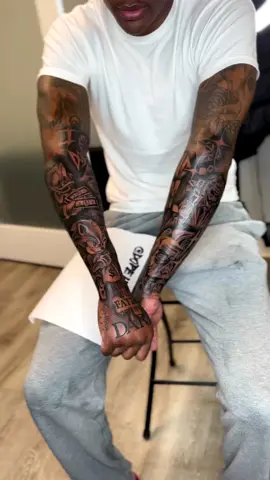 DOPENESS 🔥 BOTH ARMS DONE IN ONE SESSION 🤯 • • #TATTOOARTIST @dopeink5k  📍ATLANTA, GA • • #BLACKARTISTRY101 #BLACKANDTATTED #BLACKGIRLSWITHTATTOOS  #BLACKGIRLSINKED #INKEDGIRLS #TSRTATTZ #TATTOOIST #TATTOOS #EXPLOREPAGE #EXPLORE #VIRAL #TATTOOARTIST #TATTOOSNOB #TATTOOSTYLE #TATTOOIDEAS #SUPPORTBLACKTATTOOARTISTS 
