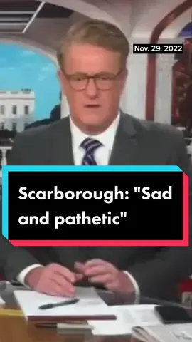 Joe Scarborough slams Kevin McCarthy for refusing to condemn Donald Trump's dinner with alleged white nationalist Nick Fuentes.