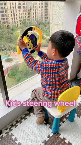 Kids steering wheel with light sound simulated steering baby musical educational copilot toy steering wheel vocal toys birthday Christmas gift for child#goodthing #babytoy #useful #babylove #toys 