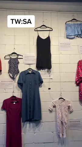 More of our exhibition! #whatwereyouwearing #wwyw #victim #victimblaming #survivor #sa #dv #exhibition #clothing 