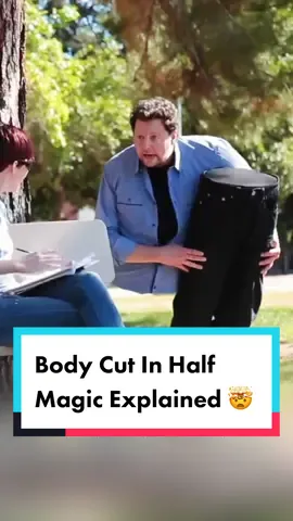 Body Cut In Half Magic Explained 🤯 #magic #magicrevealed #wtf 