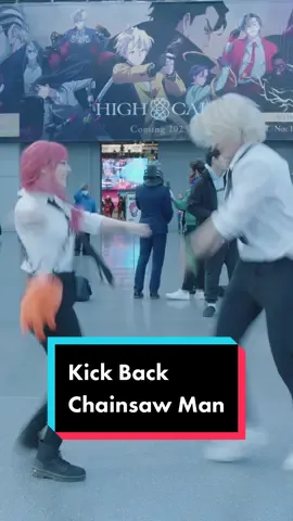 Chainsaw Man crew dancing at @animenycofficial  #KickBack #kenshiyonezu  #ChainsawMan #Denji #Makima #Power #BombDevil #Reze #Anime #manga  #AnimeTikTok #AnimeFYP 