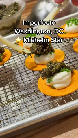 Caviar Oreo at Imperfecto Restaurant ⭐️ Michelin star in Washington, DC #washingtondc #caviar #tiktokfood #amsr #mukbang #foodreview #docueatery #highspeeddining #imperfecto 