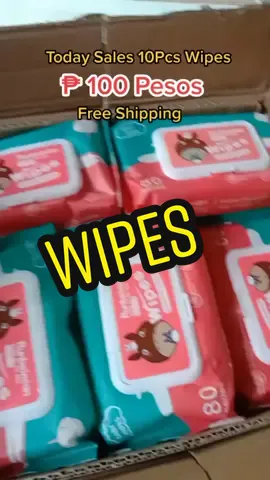 Today Sale 10pcs Wipes For ₱ 100 Pesos Free Shipping #wipes #babywipes #fyp #fypviralシ 