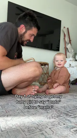 She is way to precious. Will she say Dada or Mama first? 🥰