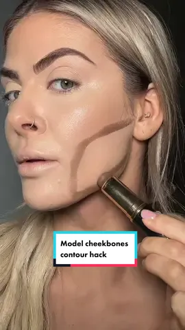 What do you think? Do I look like Bella Hadid now 😭🥲🤭 #bellahadidmakeup #modelcheekbones #contourhack #makeuphacks #contouring 