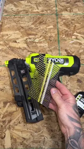 The most requested tool from Ryobi users was a framing nailer and it’s now available • I decided to try 3-1/4 spirals in it. Went through 2 2x4 with a 1x4 on top • You can see it was sinking the nails fast, some were flush but not proud. I was just bumping it rather then applying a lot of pressure, some battery nailers you need to apply more pressure so they aren’t proud • We have a basement development coming up so I’ll make some content of framing with it and give some feedback. @RYOBI Tools USA  . . . #tools #framing #ryobi #ryobination #newtools #house #Home