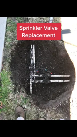 Lawn sprinkler valve replacement American Propery Maintenance Free Estimates all work warrantied. #sprinklers #irrigation #business #dirt #hole #tampa #florida 