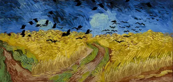 Wheatfield with Crows (1890), by Vincent Van Gogh (1853-1890).  Edit by Useless Art.   #vincent #vincentvangogh #vangogh #chopin #piano #darkacademia #aesthetic #aesthetics #artaesthetic #artaesthetics #art #arts #arte #artist #artwork #uselessart #usefulart #painting #paintings #beauty #beautymatters #wheat #crow #crows #wheatfield #wheatfieldwithcrows #yellow #blue #sad #sadness #impromptu 