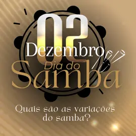 02.12 - Dia do samba . Neste dia do samba, começamos as comemorações com um conteúdo sobre alguns dos muitos subgêneros desse ritmo tão brasileiro e alegre ✨ . Conheça um pouco da história dos subgêneros e conta pra gente: qual é seu favorito? 🧡 Comentem qual ficou faltando 🌟  🌟 Coloque aquela playlist Samba rock e vamos comemorar!  Confira o que preparamos para vocês!!  #samba #diadosamba #sambabook #mpb #brasil #donaivonelara #zecapagodinho #martinhodavila #osambapedepassagem 