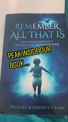 Get a look inside our new book, releasing Dec. 6th- Emberlys birthday! #spiritualbook #spiritualbooks #spiritualawakening #lifechanging #rememberallthatis #BookTok #deconstructingchristianity #childloss #afterlife #lifeafterdeath #spirituality #leavingreligion #exmo #spiritualtiktok #conversationswithangels #beyondtheviel #afterdeathcommunication 