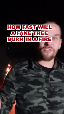 How fast will a fake tree burn in a fire #safety #todayilearned #education #fire 