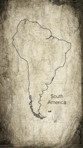 Südamerika Landkarte gezeichnet auf Kartographie Papier #südamerika #southamerica #america #map #maps #landkarte #animation #cartography #karte #draw 