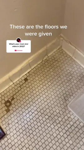 #answer to @morosplays most viral of 2022, the infamous military housing bathroom floors that started my tiktok career #CleanTok #cleaningvideos #cleaningmotivation #military #2022 #viral #militaryhousing #bah #army #housing #scrub #floorscrub #asmr 
